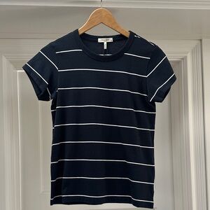 rag & bone Black and White Striped Short Sleeve Tee